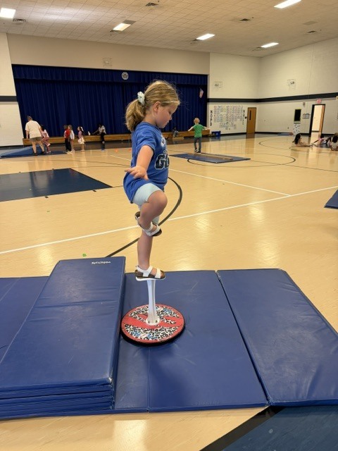 Douglasville Gymnastics Showing skills in PE