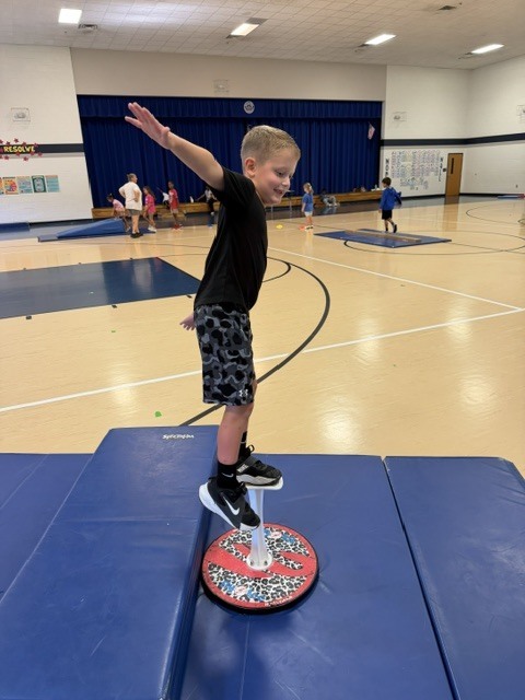 Douglasville Gymnastics Showing skills in PE