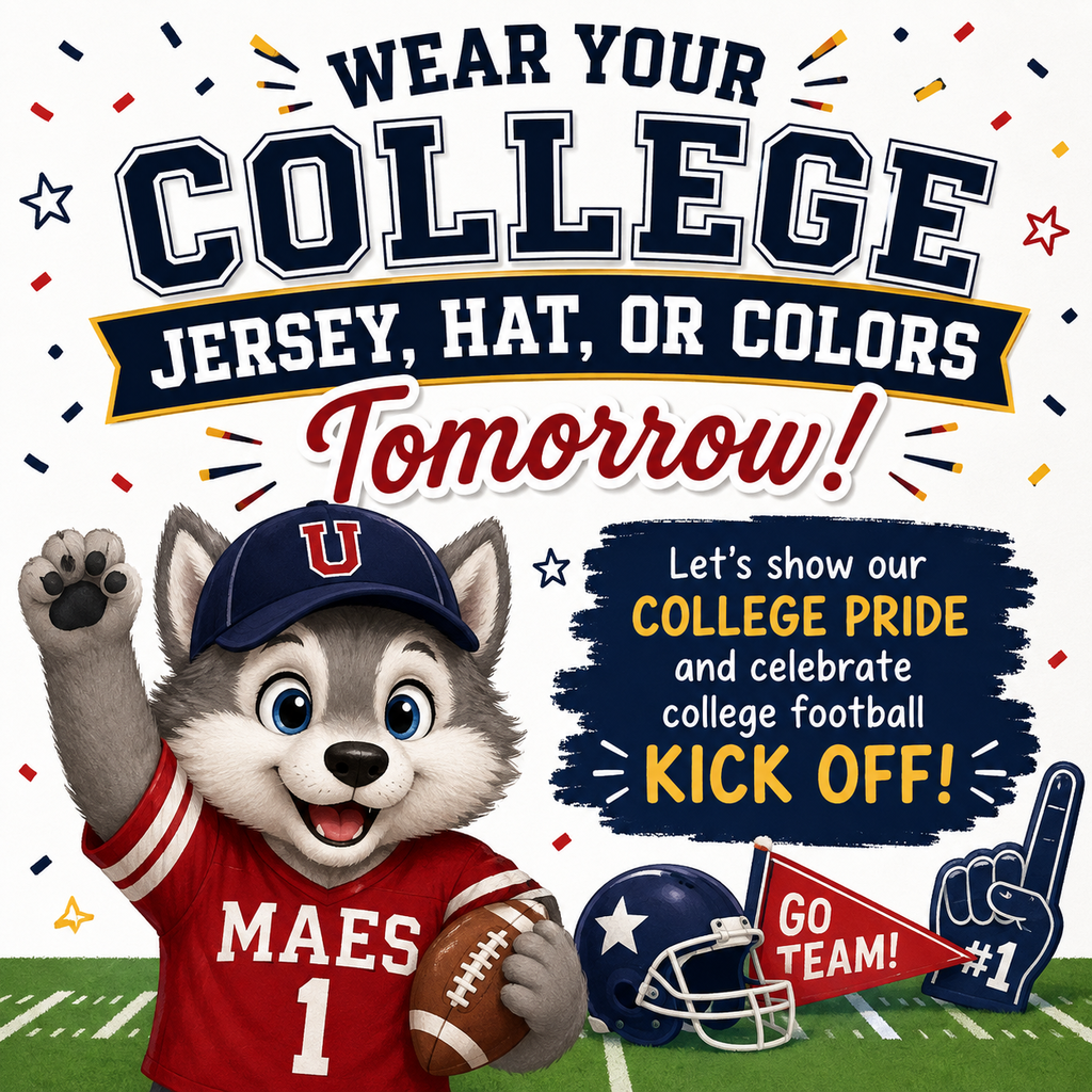 Wear college spirit tomorrow