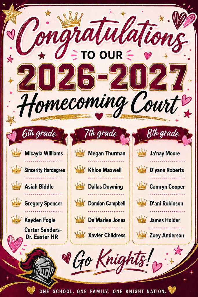 Congratulations to our 2026-2027 Homecoming Court!