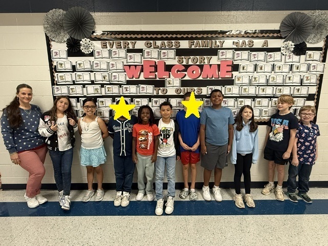 Students wearing Red, White, and Blue