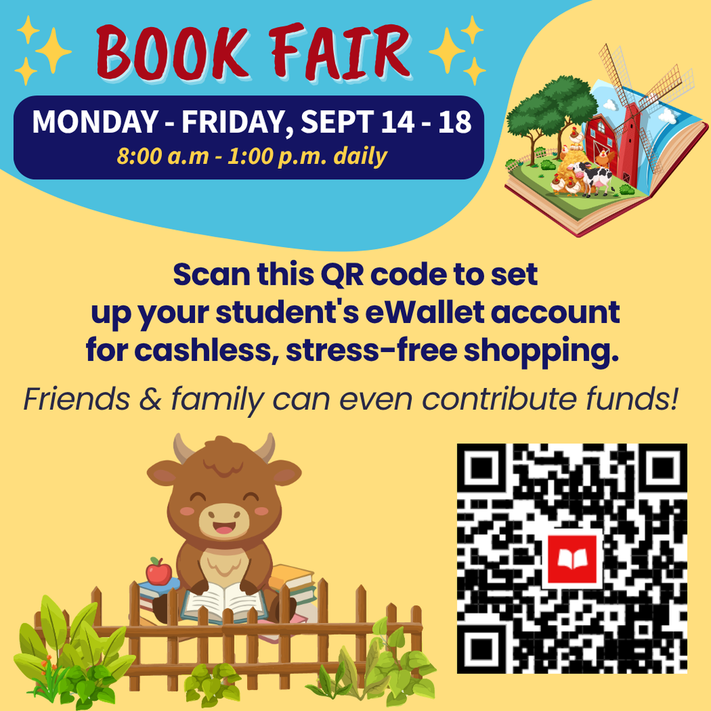 Book Fair western theme with QR code