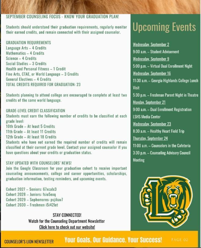 Counseling Newsletter