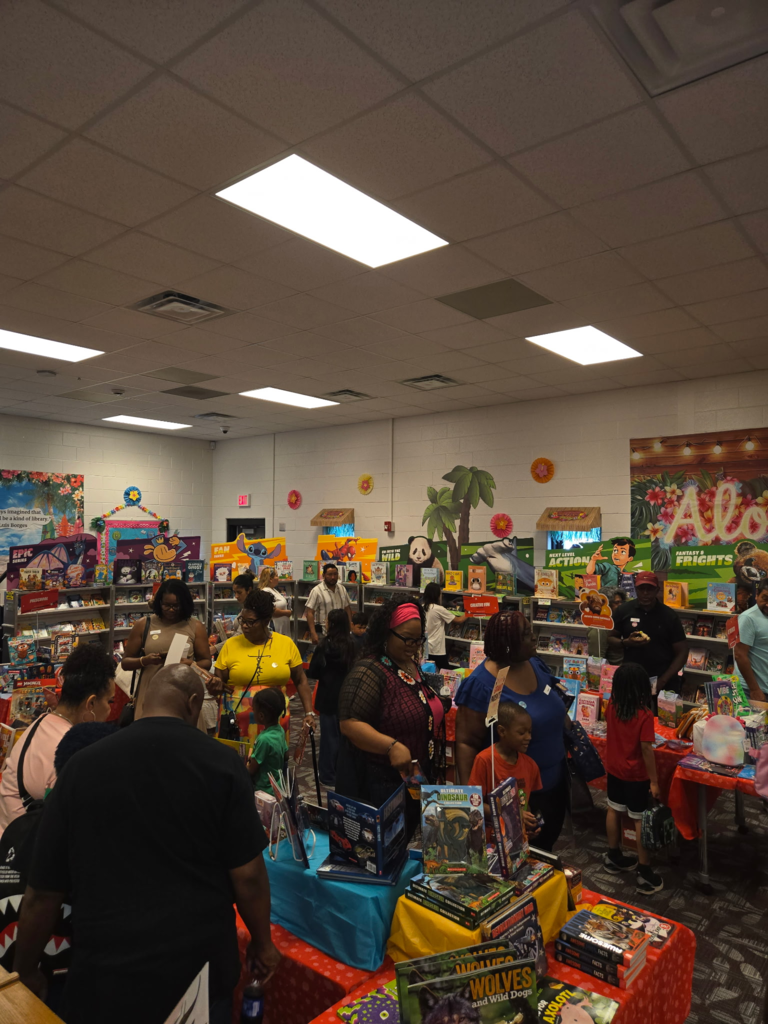 Shoppers at the Book Fair