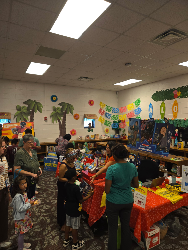 Shoppers at the Book Fair