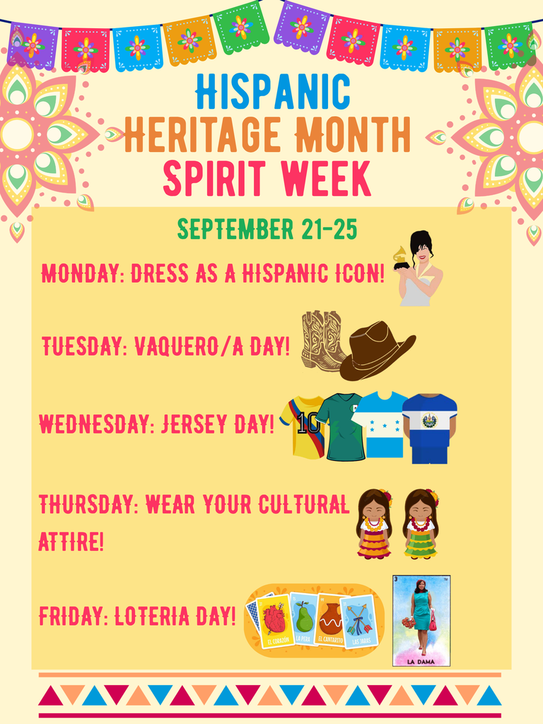 Hispanic Heritage Month Spirit Week