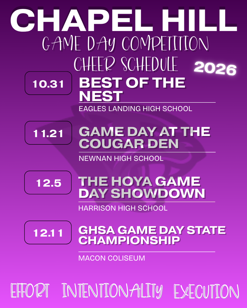 Game Day Competition Cheer Schedule
