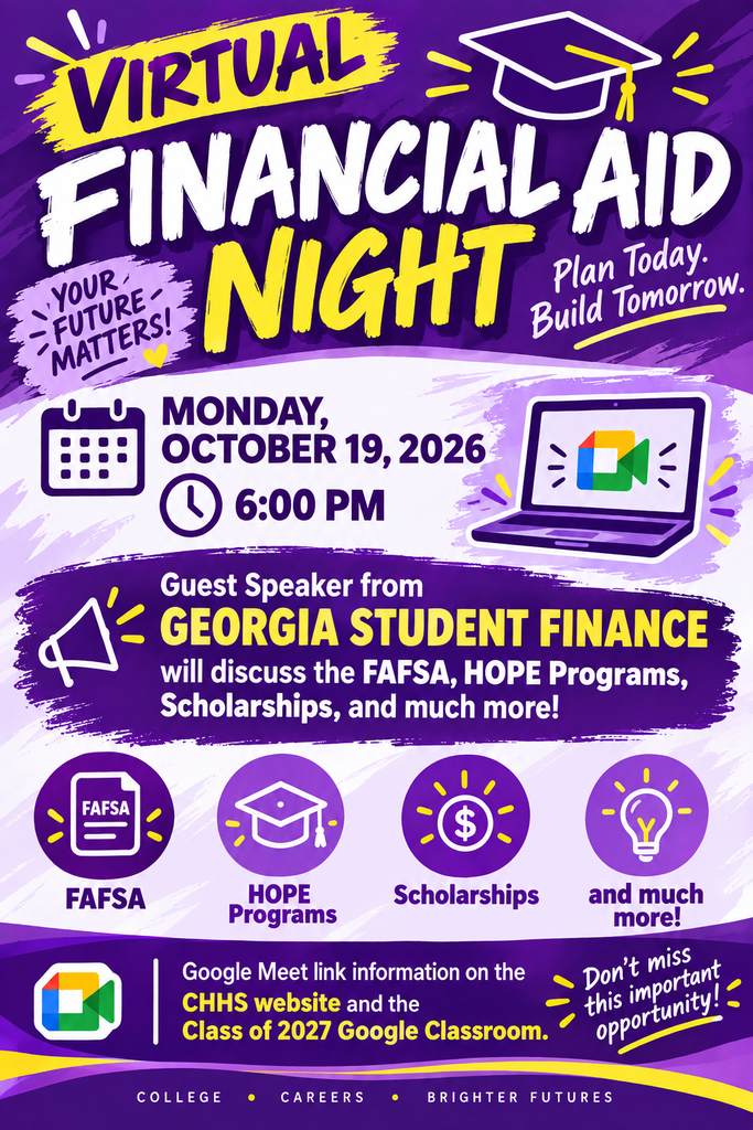 Financial Aid Night Virtual Meeting flyer