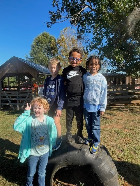 students learning and playing