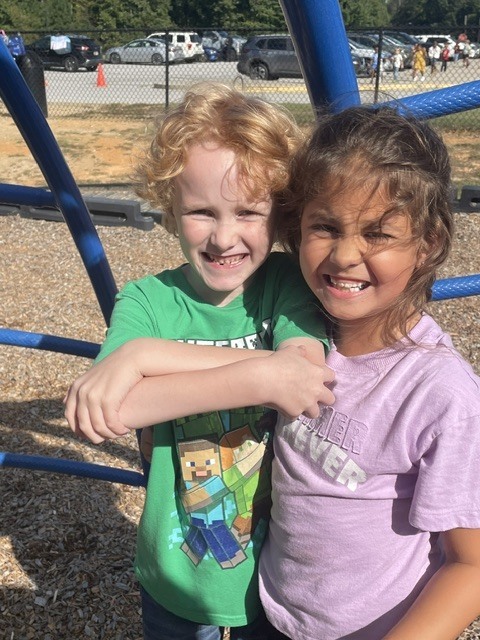 students learning and playing