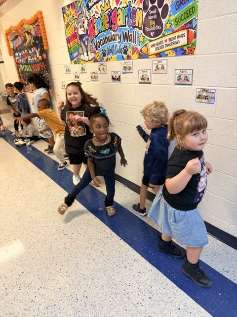 students and staff celebrating Hispanic Heritage Month