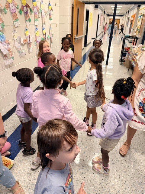 students and staff celebrating Hispanic Heritage Month