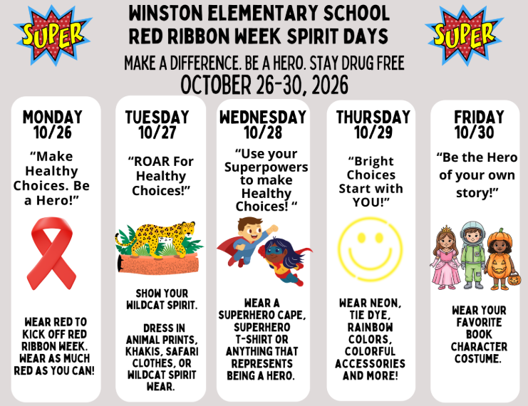 Red Ribbon Week Spirit Days/ English