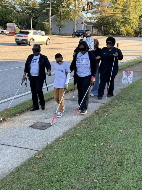 white cane day walk