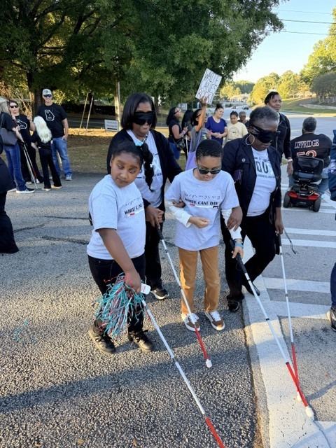 white cane day walk