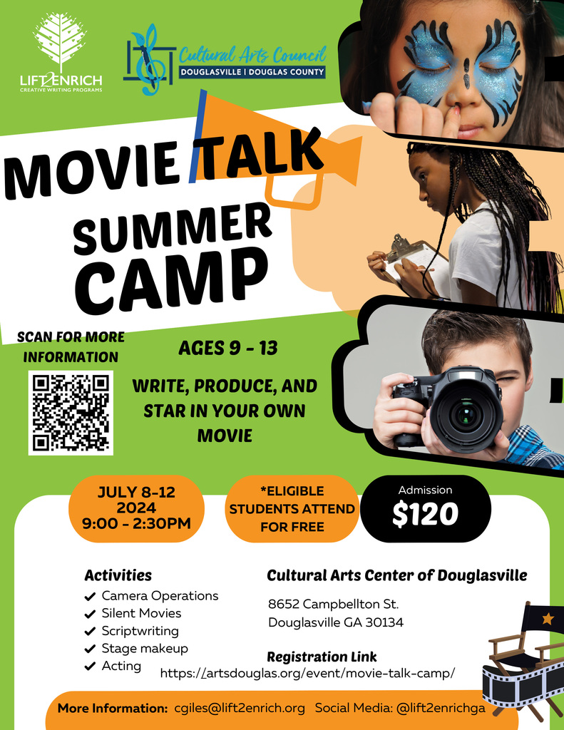 Movie Talk Summer Camp flyer