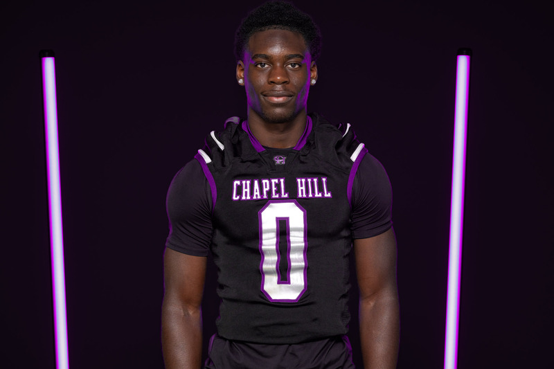 Head shot of Chapel Hill safety/receiver Khareed McMillian.