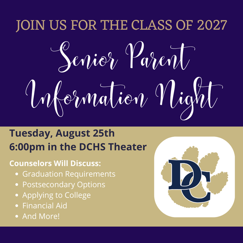 Senior Parent Information night