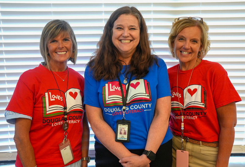 Nicole Wilson, Patti Sullivan and Dawn Taylor at a Summer Reading Pop-Up event.