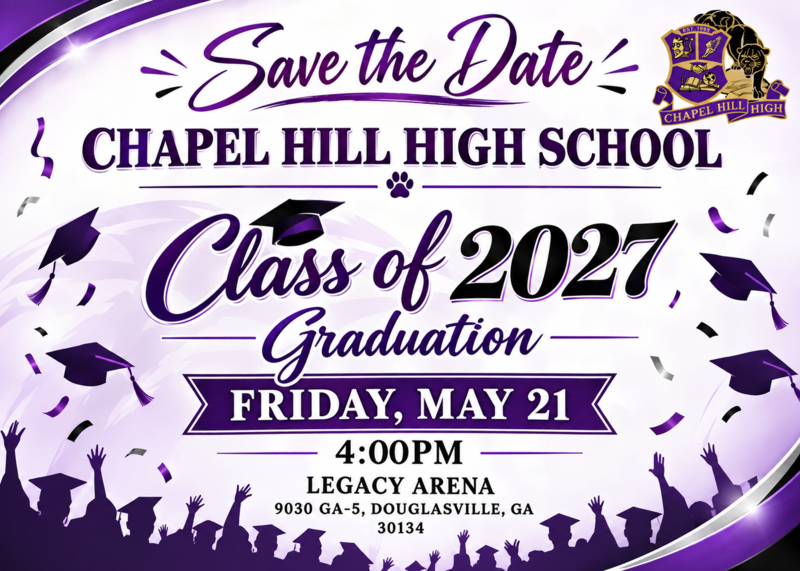 Class of 2027 Graduation will be Friday, May 21 at 4 pm
