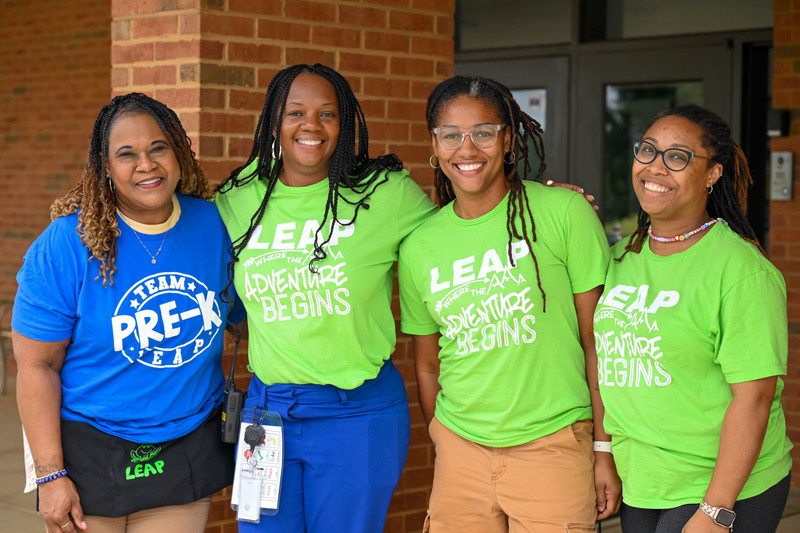 LEAP Principal Dr. Lameshea Cranford and staff members