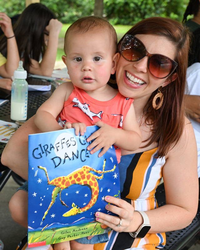 Beulah AP Sarah Brownlow with her daughter at a Summer Reading event.