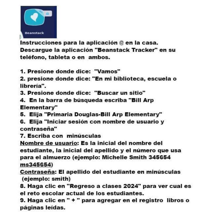 Beanstack Instructions Spanish