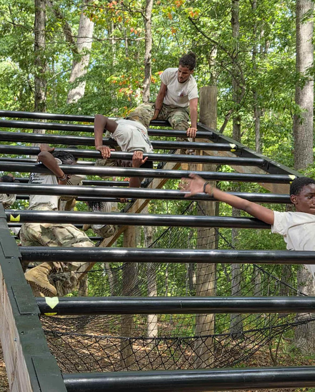 NMHS Raiders compete in a challenge.