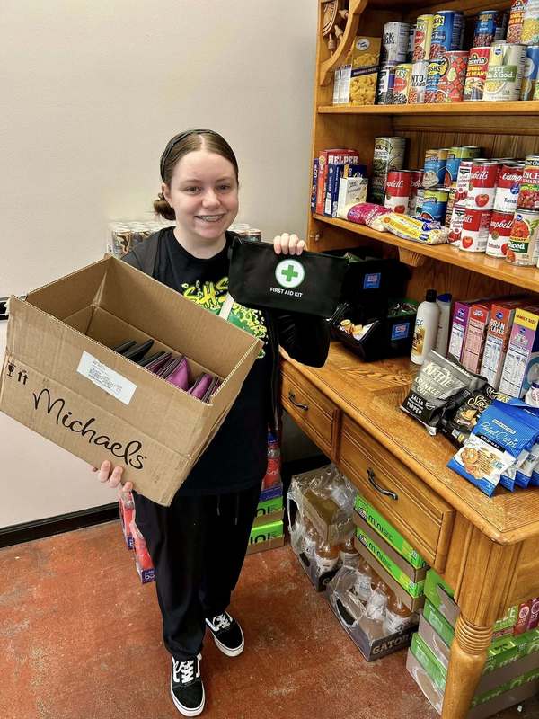 Naomi Wood with her Nay Nay's Ouch Pouches