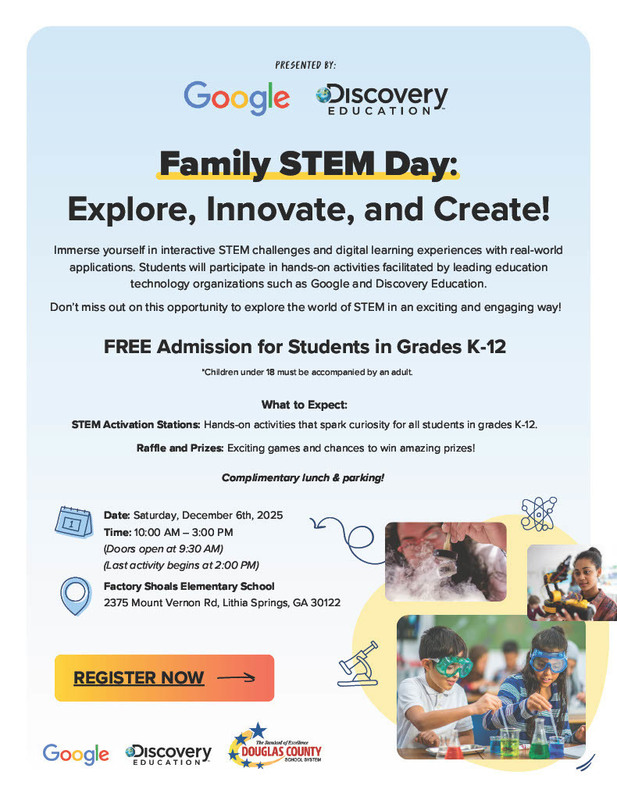 Google Family STEM Day flyer