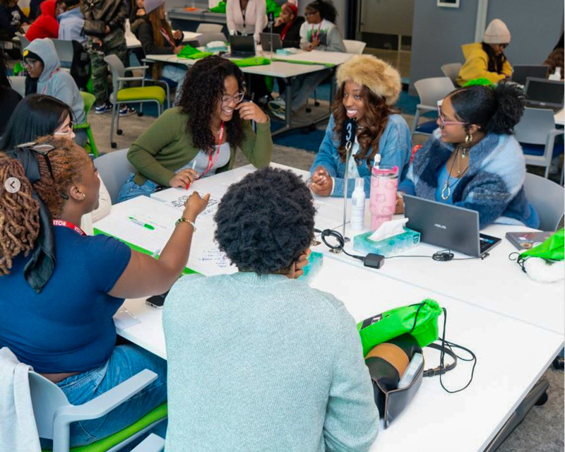 Lithia Springs students participate in the Hackathon.