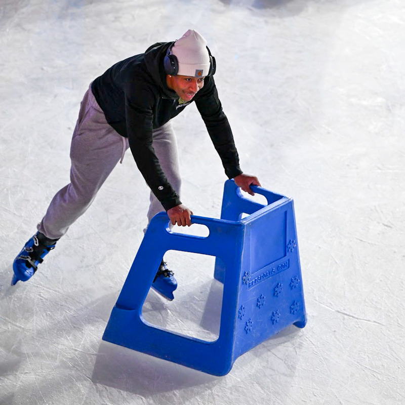 A student ice skates at Legacy on Ice