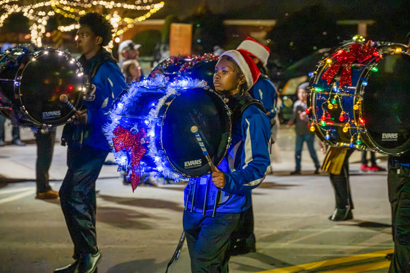 DCHS band  at Christmas Parade.