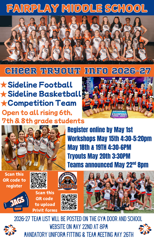 Cheer Tryout Info!!!