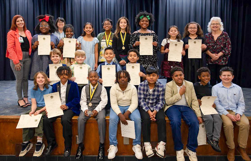 Beulah Beta Club members hold up their certificates after being inducted on March 12.