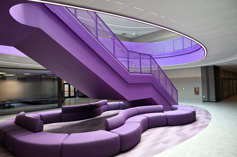 Architect Nicole Hilton, a partner with Cole Hil, designed the new academic building at Chapel Hill High School around a central atrium hub intended to foster connection, visibility and movement. 
