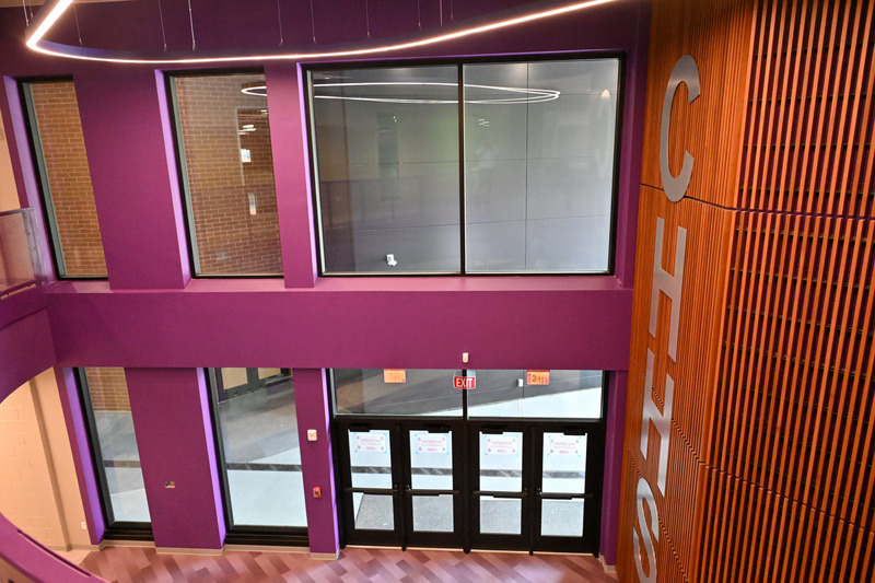  Chapel Hill High School's name, logo, and colors are featured prominently in the new Academic Addition.