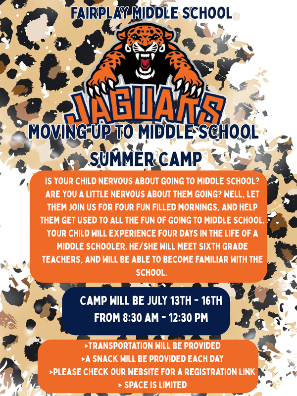 FMS Moving up to Middle School Summer Camp