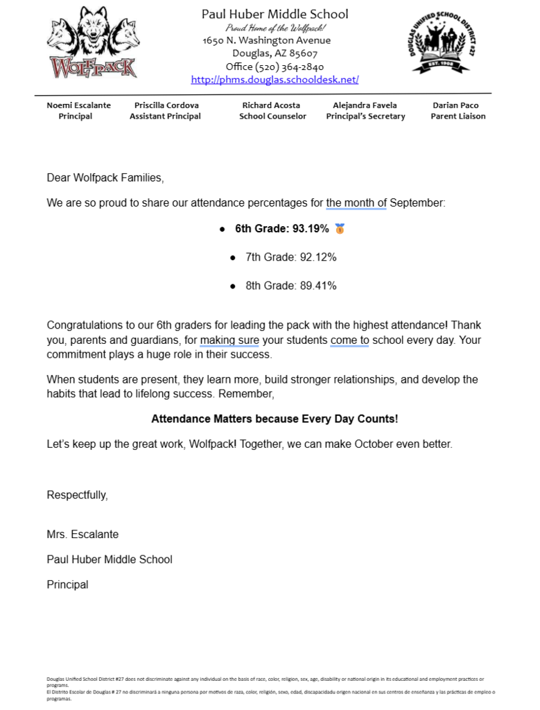 September Attendance Celebration!