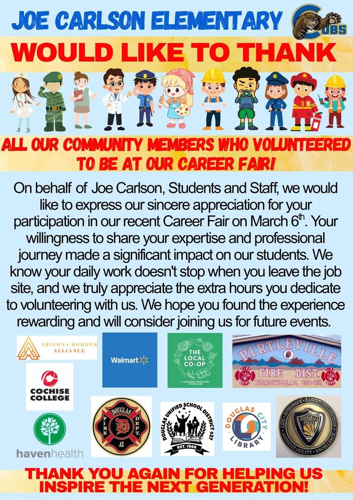 Career Fair Thank you