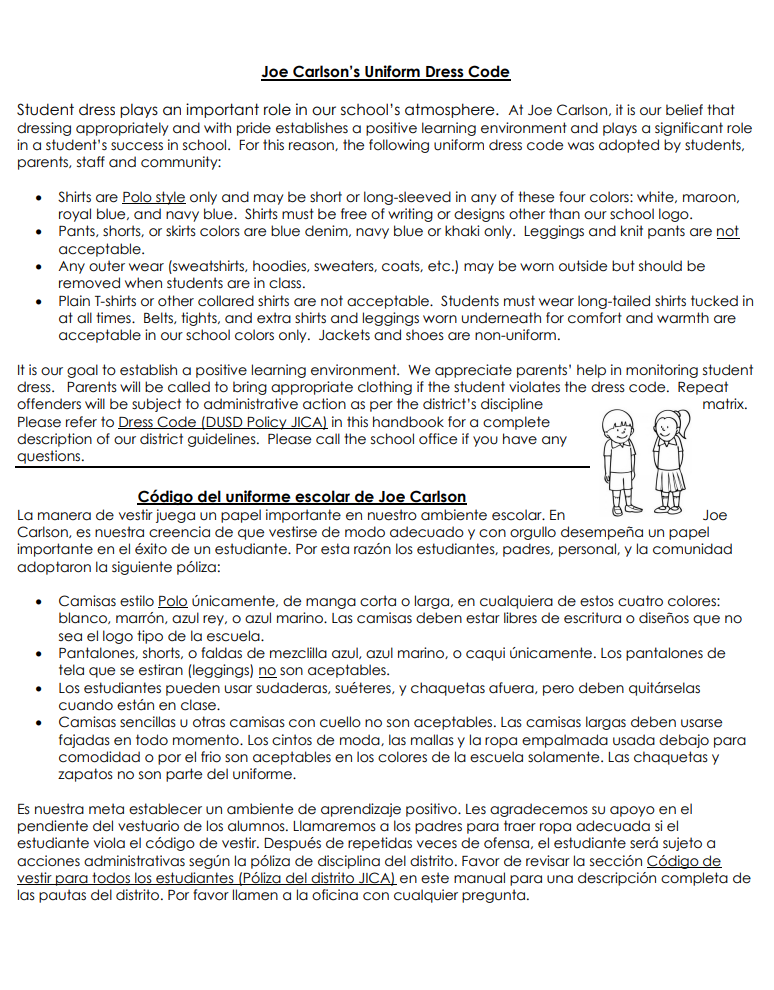 Dress Code April 27 2026