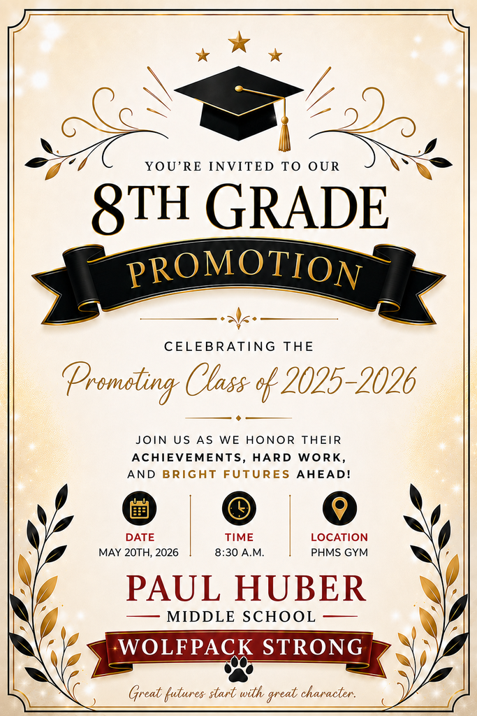 8th Grade Promotion Invitation