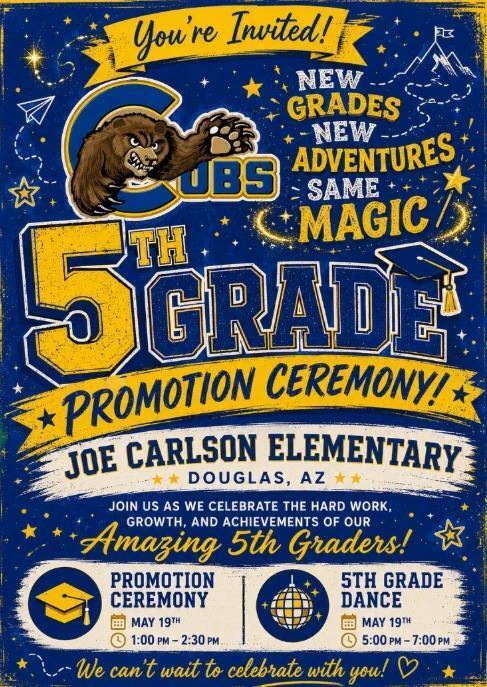 5th grade promotion ceremony May 19 2026