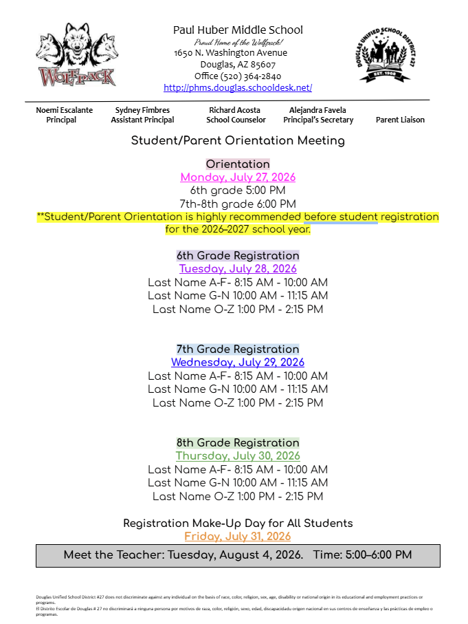 26-27 PHMS Registration