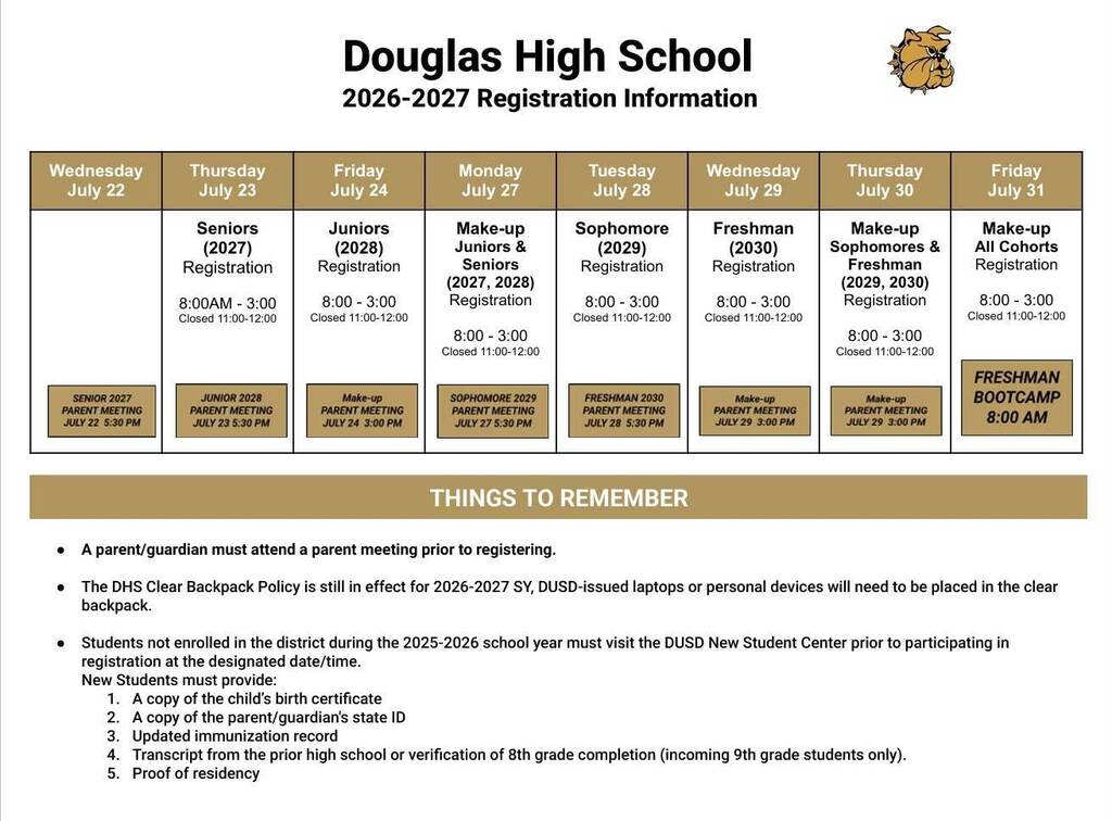Registration Information 2026-2027