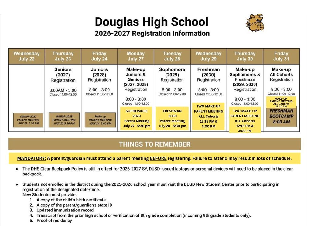 Updated Registration Information 2026-2027