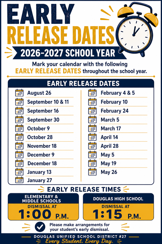 Early Release Schedule