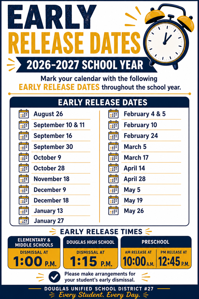 Early Release Schedule