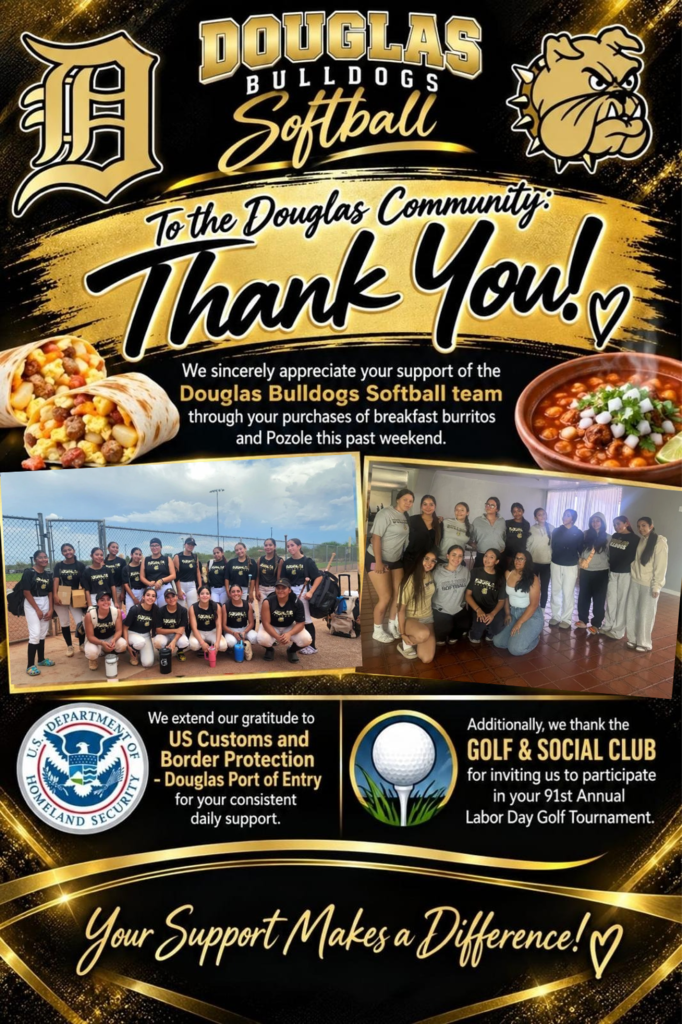 Softball Fundraiser Thank you Message