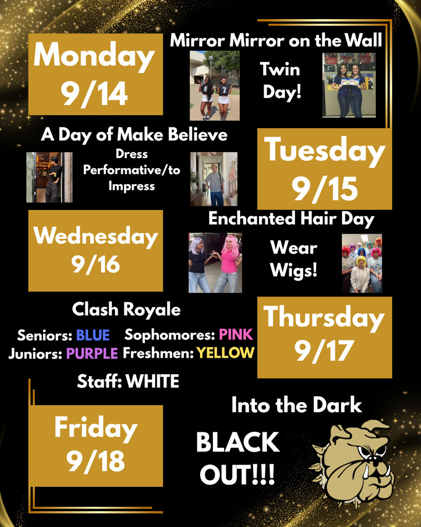 Homecoming Spirit Week 09.14 to 09.18 2026